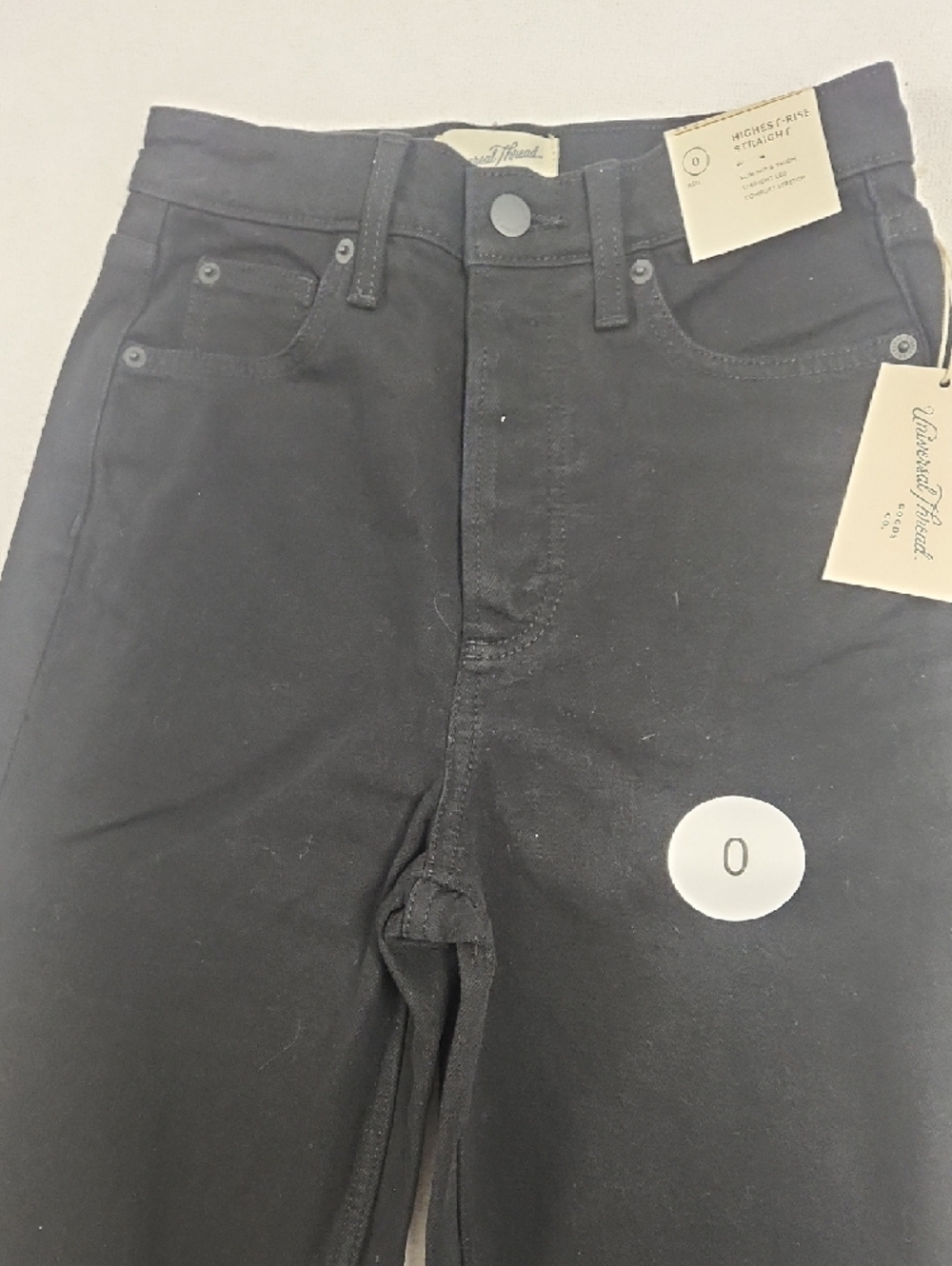 Universal Thread- Black Straight-Leg High Rise - Picture 2 of 5